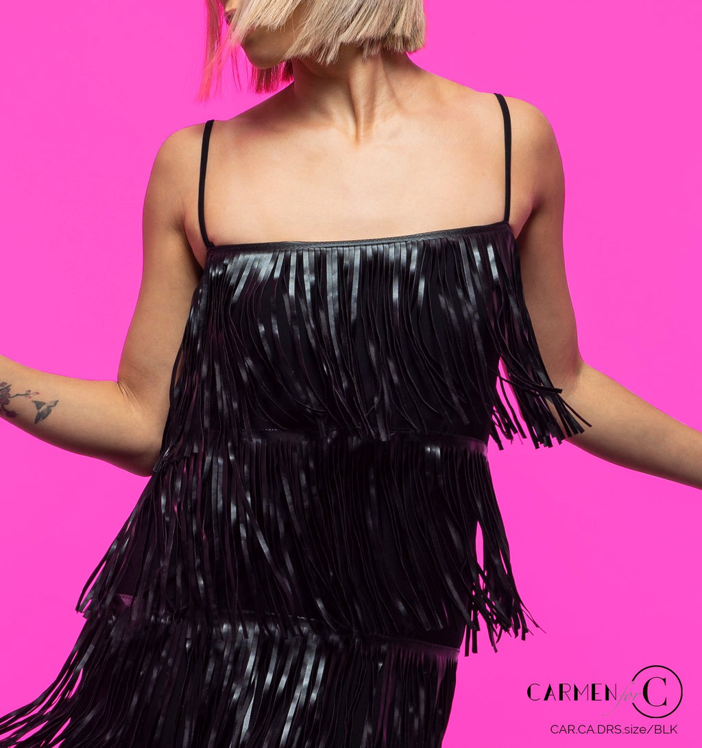 Carmen for Chrisanne Clover Carmen dress — fringe detail