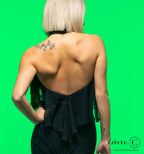 Close-up of the open back on the Carmen for Chrisanne Clover Rita top
