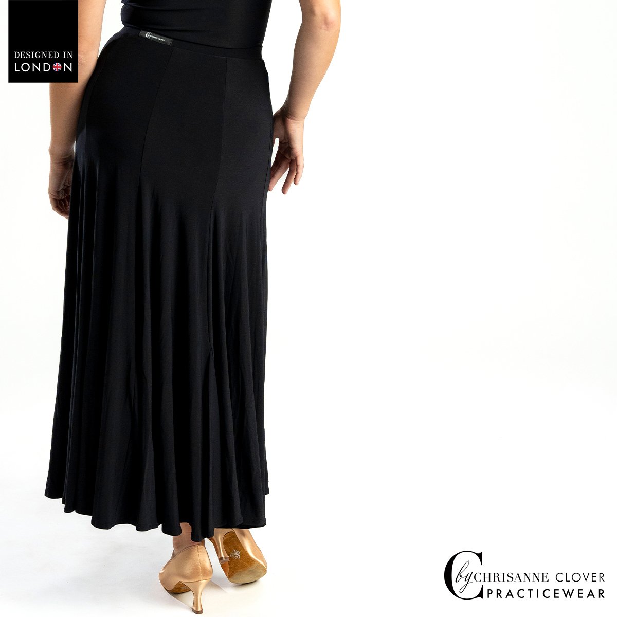 Chrisanne Clover Capella Ballroom skirt showing the godets