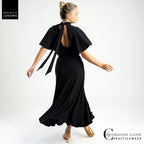 Back view of the Capella Ballroom skirt with the Athena top