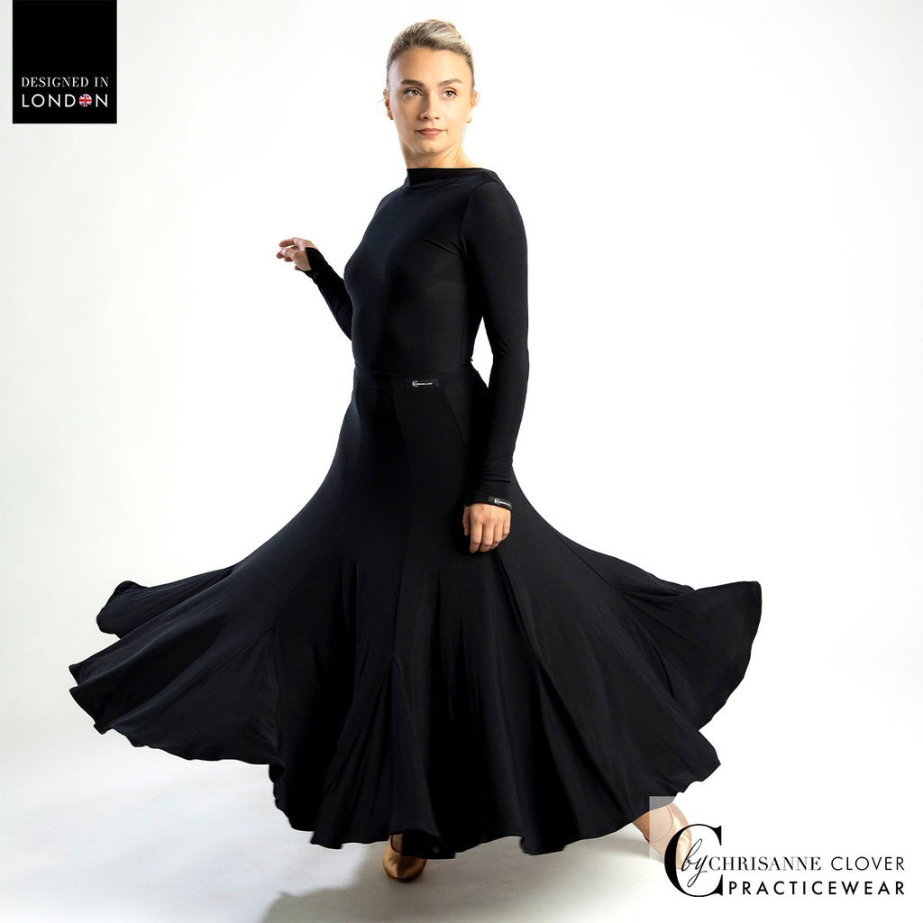 Chrisanne Clover Capella Ballroom skirt worn with the Eris leotard