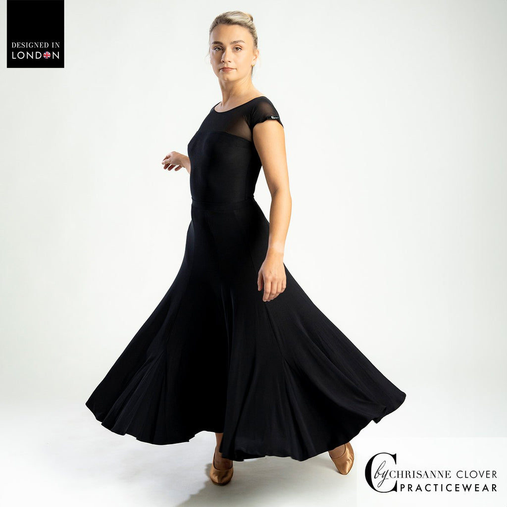 Chrisanne Clover Capella Ballroom skirt worn with the Taurus leotard