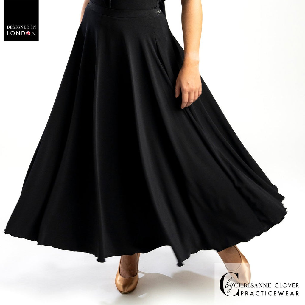 Chrisanne Clover Clio Ballroom skirt showing the full circle flare