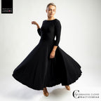 Back view of the Clio Ballroom skirt with the Gaia top