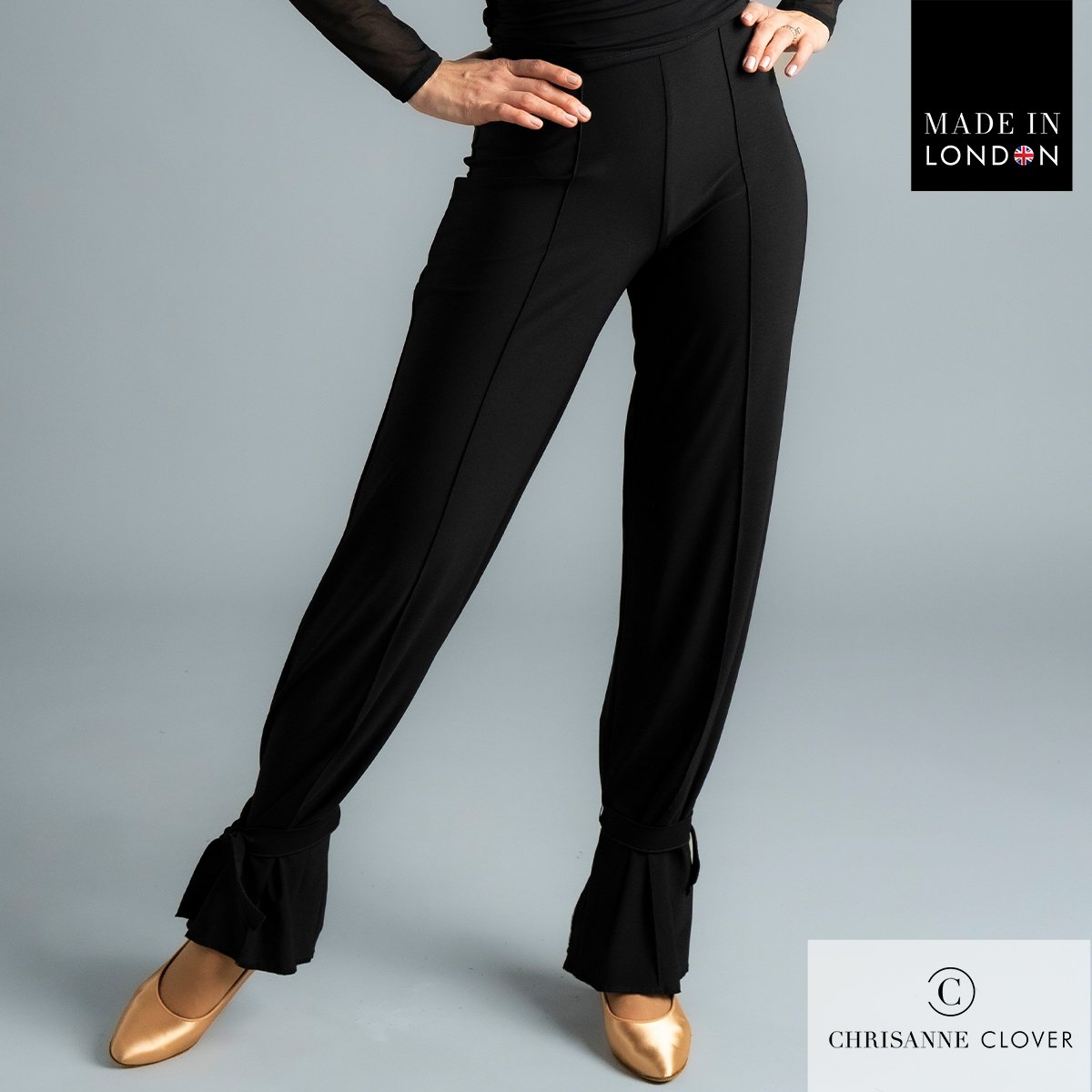 Chrisanne Clover Emanuela trousers showing the pintuck seams
