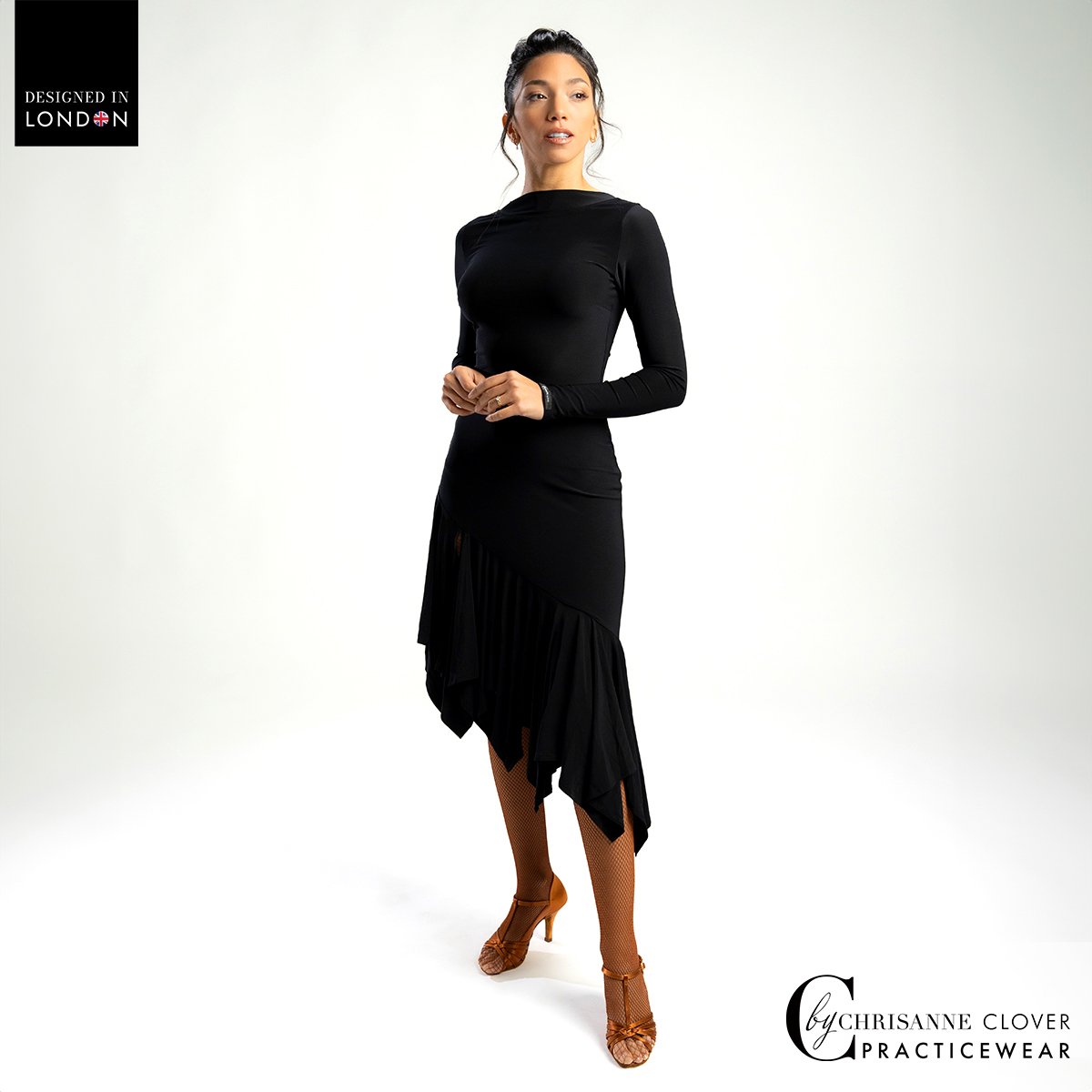 Chrisanne Clover Eris leotard worn with the Comet Latin skirt