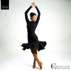 Chrisanne Clover Eris leotard worn with the Neptune Latin skirt