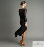 Chrisanne Clover Kira Latin dress in movement, showing the godet