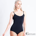 Chrisanne Clover Lynx strappy dance leotard in black — front view