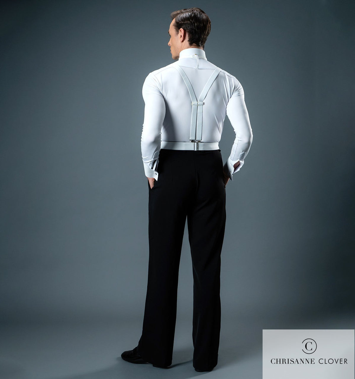 Chrisanne Clover competition shirt, full-length back view