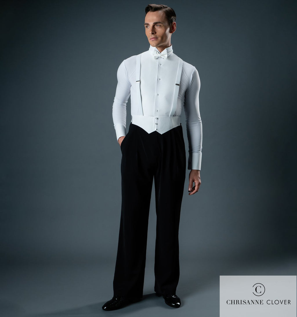 Chrisanne Clover competition shirt worn with Ballroom trousers