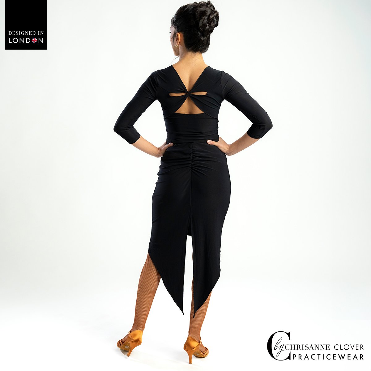 Chrisanne Clover Nyx Latin skirt worn with the Gaia top