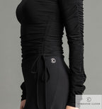 Side ties on the Chrisanne Clover Olivia top