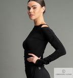 Side view of the Chrisanne Clover Olivia top