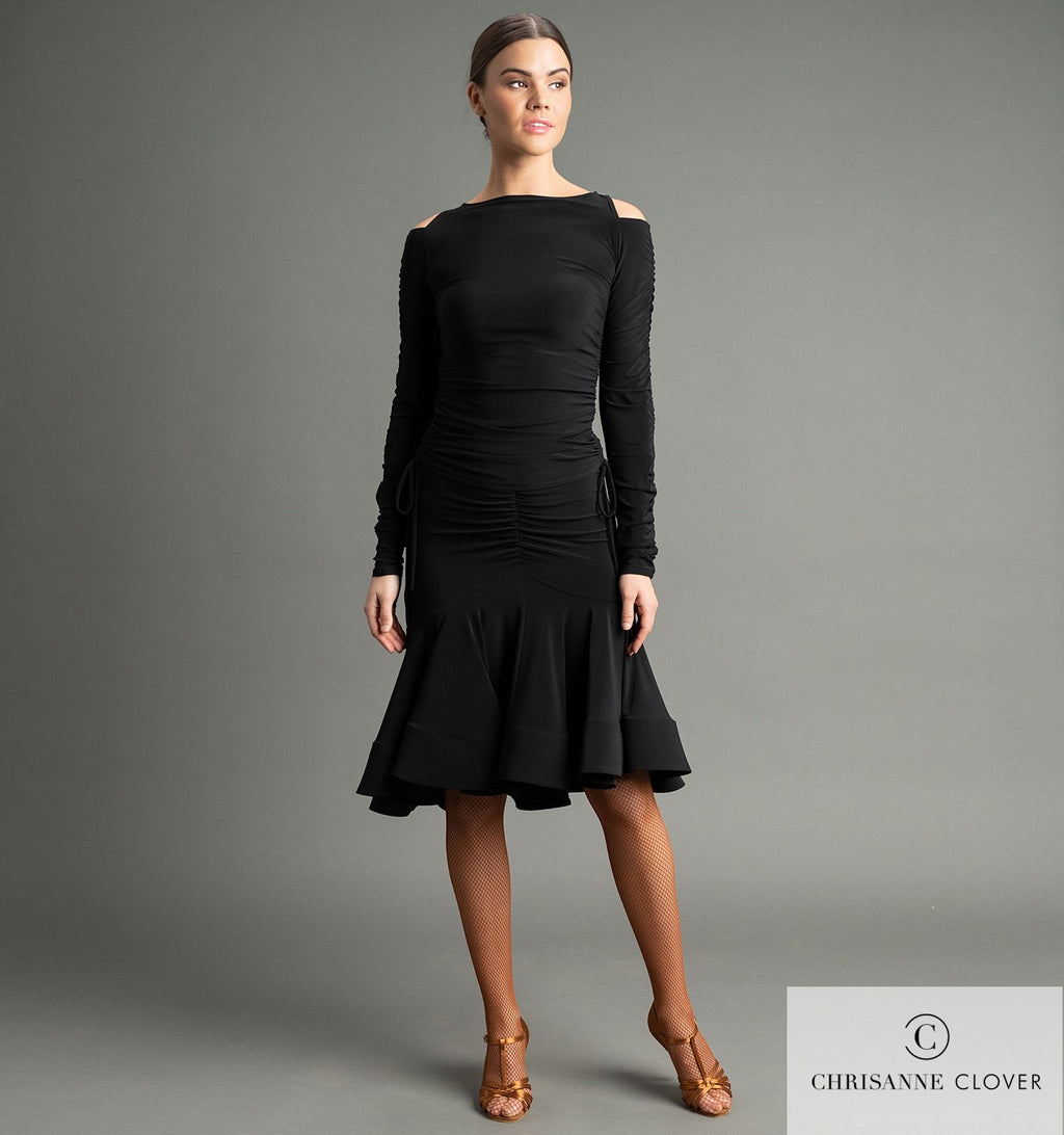 Chrisanne Clover Olivia top worn with a Latin skirt