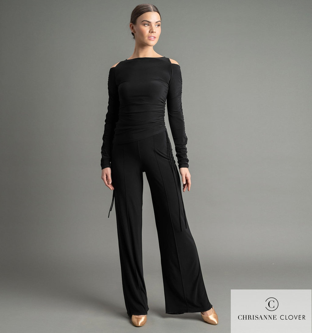 Chrisanne Clover Olivia top worn with practice trousers