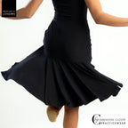 Back view of the Chrisanne Clover Theia Latin skirt swirling in a turn