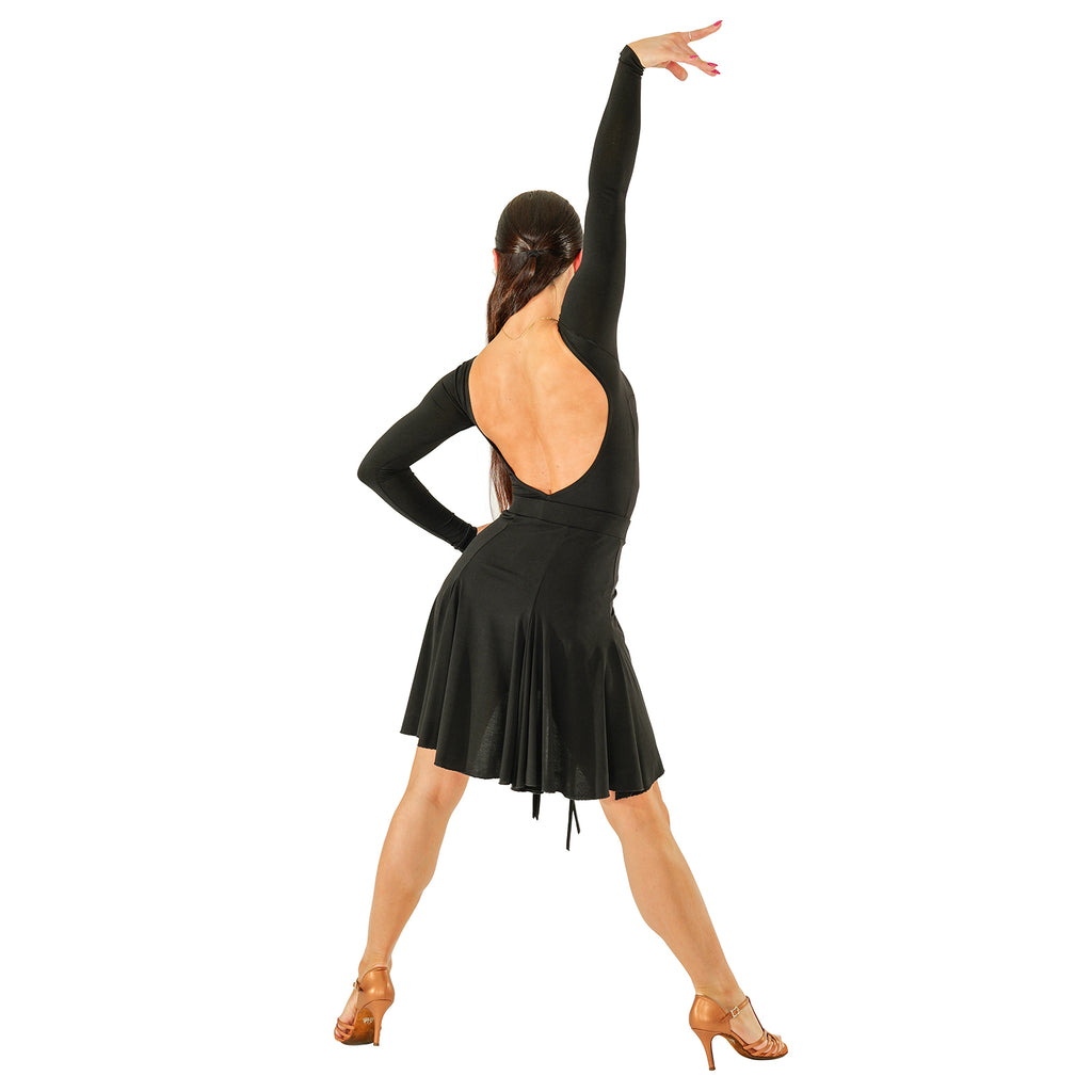 DSI 3286 low back leotard from the back in a Latin pose