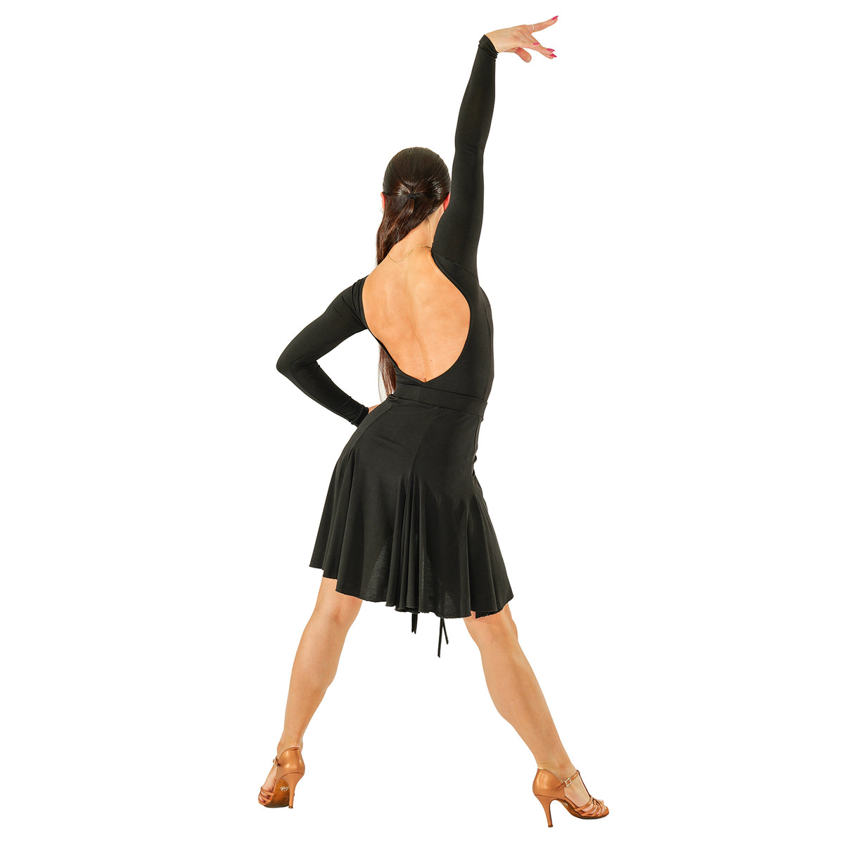 DSI 3286 low back leotard from the back in a Latin pose