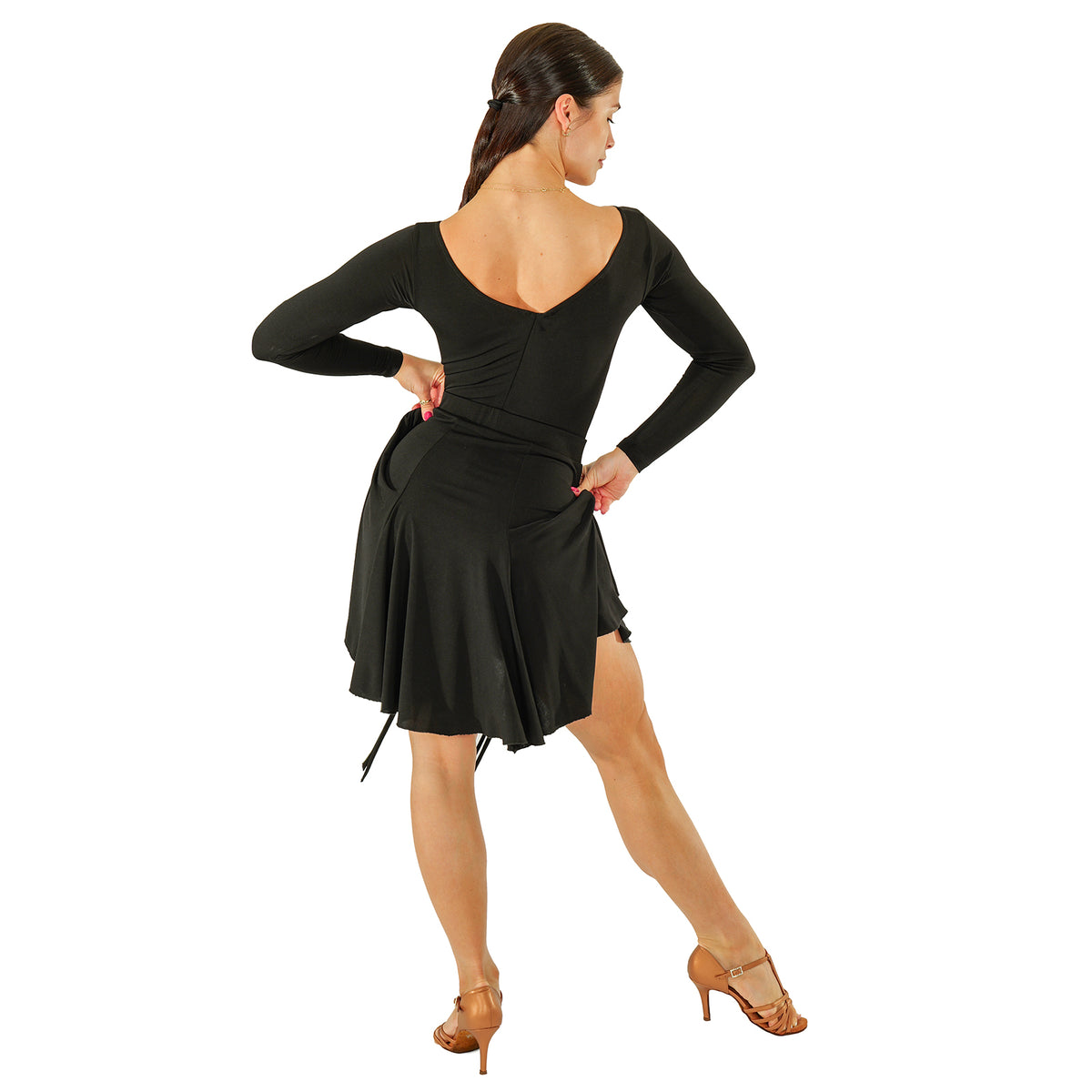 Back view of the DSI London 3287 high back leotard