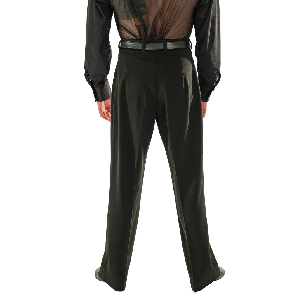 Back view of the DSI London 3961 high waisted dance trousers