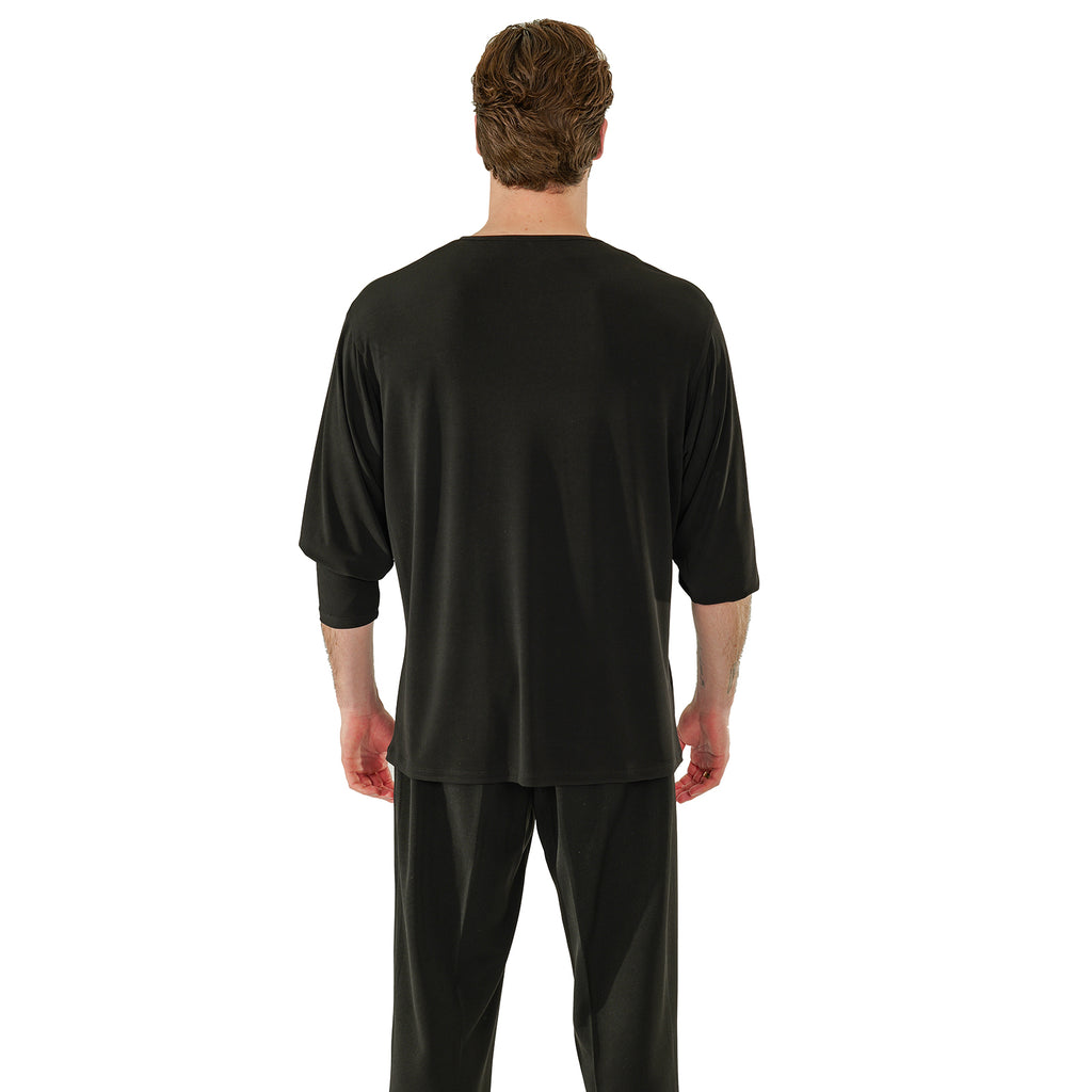 Back view of the DSI London 3973 men’s loose fit jersey top