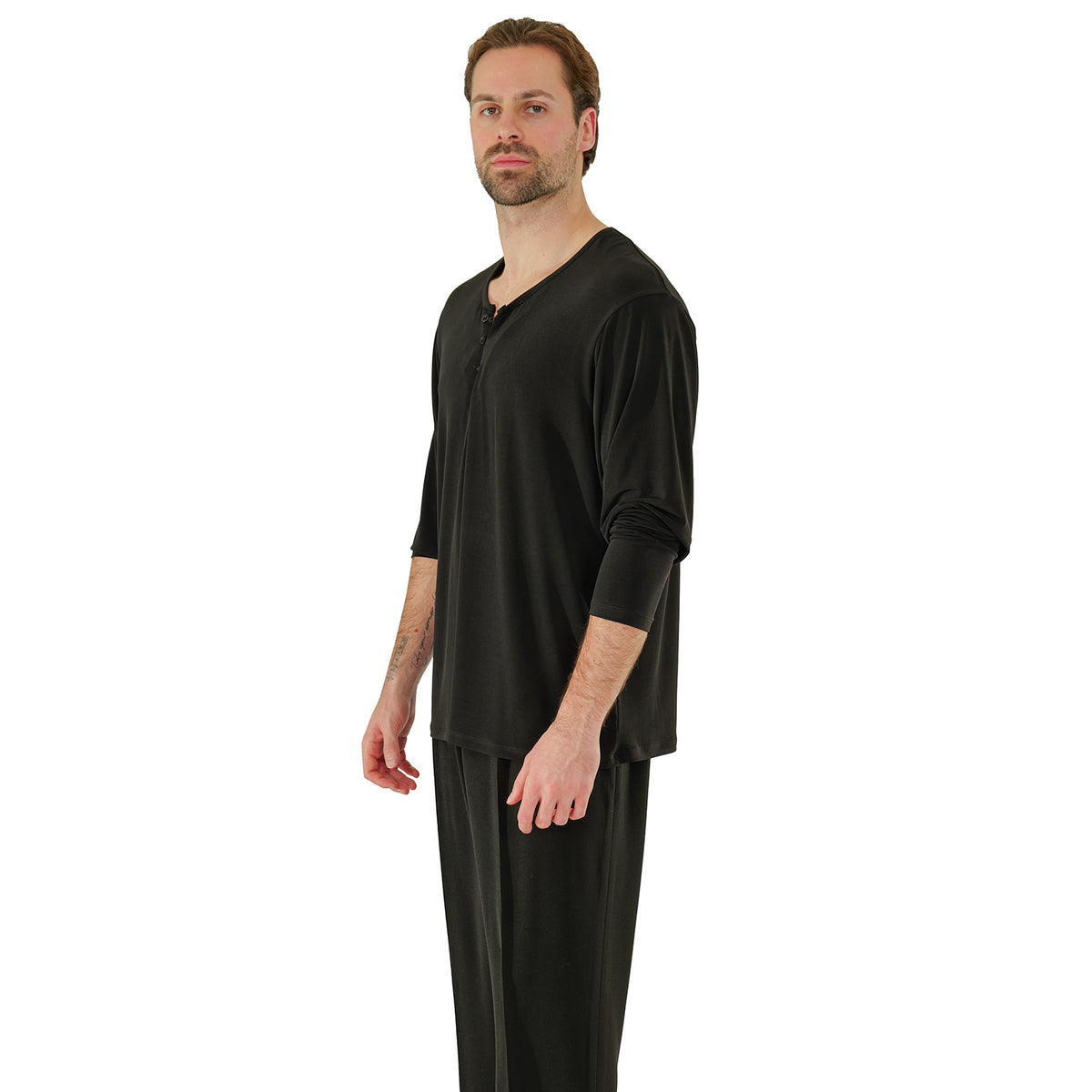 Side view of the DSI 3973 loose fit jersey top