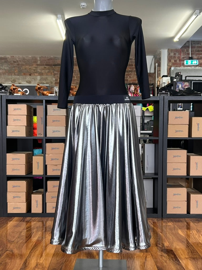 Elysium Skirt — silver chiffon full-circle practice skirt