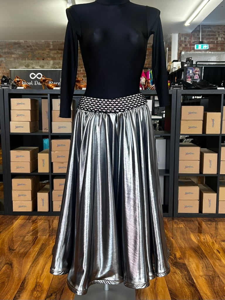 Elysium Skirt — silver chiffon full-circle practice skirt