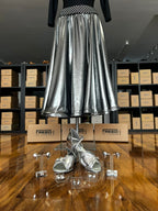 Elysium Skirt — silver chiffon full-circle practice skirt