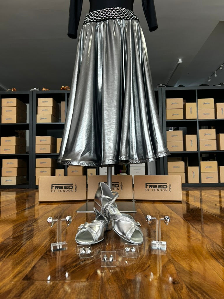 Elysium Skirt — silver chiffon full-circle practice skirt