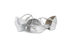Apir of Freed of London Lucy 1" A faux leather and glitter shoe with adjustable vamp, crossover straps and diamante buckle — Blackpool Dance Store