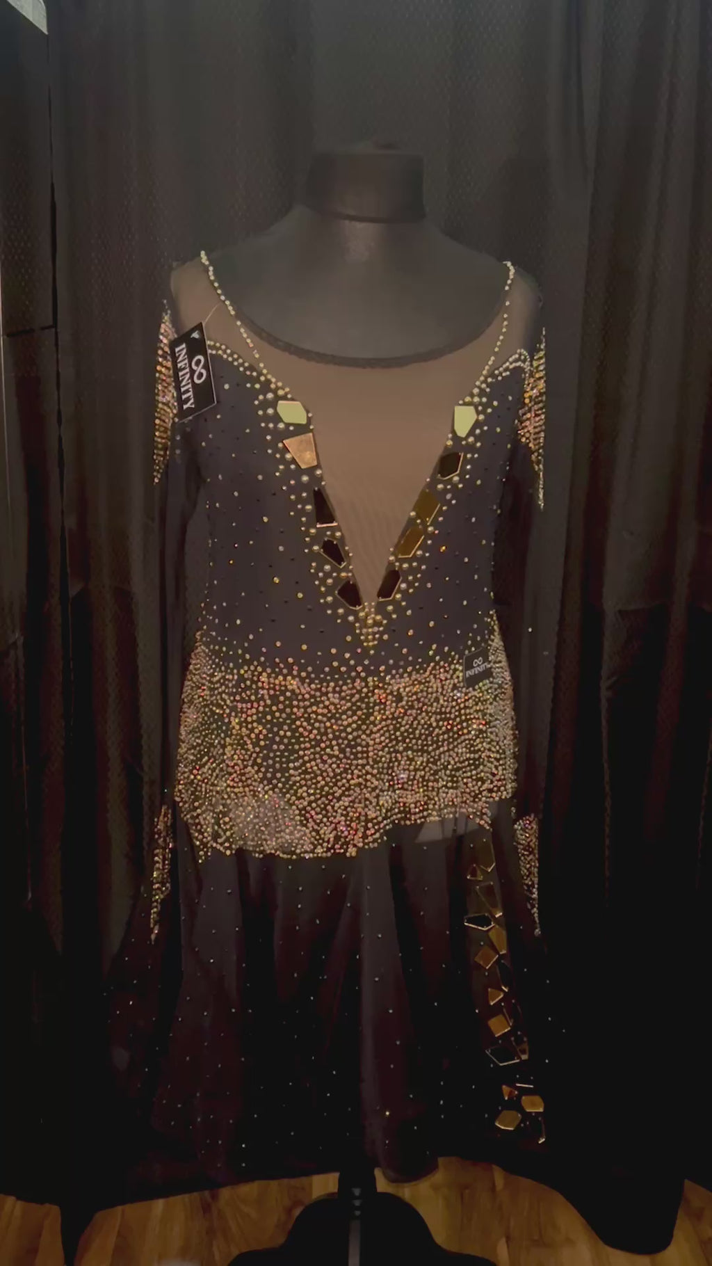 Black & Gold Latin Dress